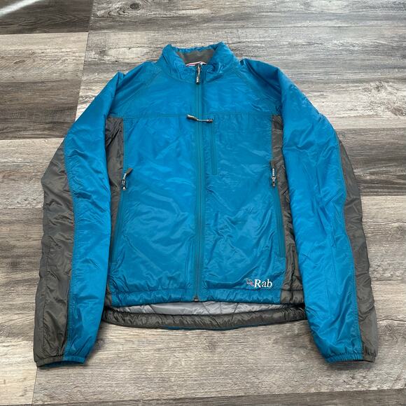 Rab Generator Blue Gray Womens S Full Zip Pertex Quantum Lined Quilted Gorpcore - Picture 1 of 11